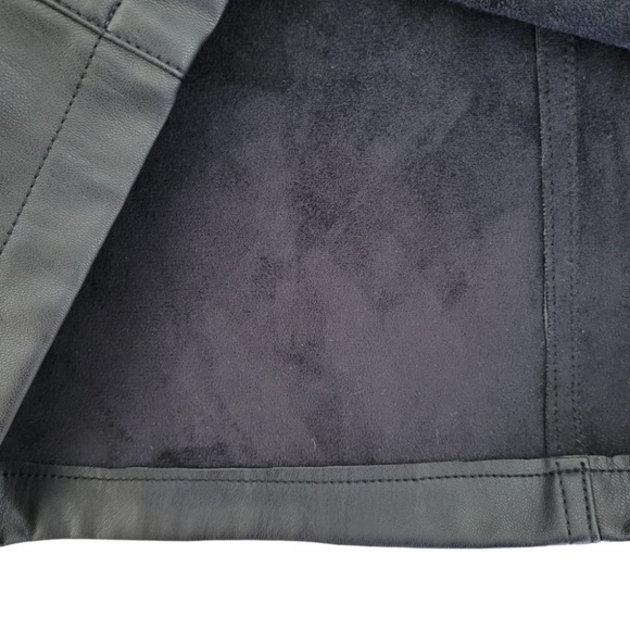 Urban Outfitters Faux Leather Button-Down Dress black size 8 - Picture 12 of 16